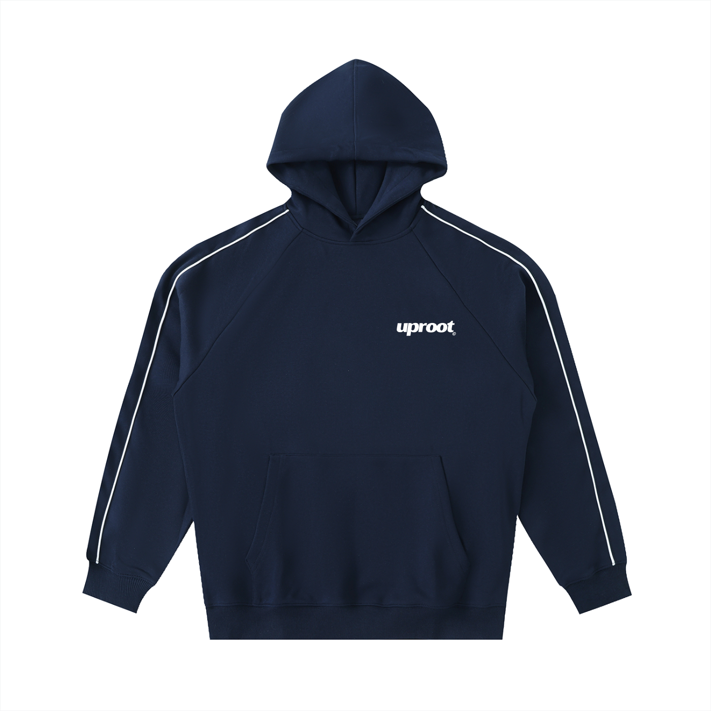Contrast Piping Raglan Hoodie