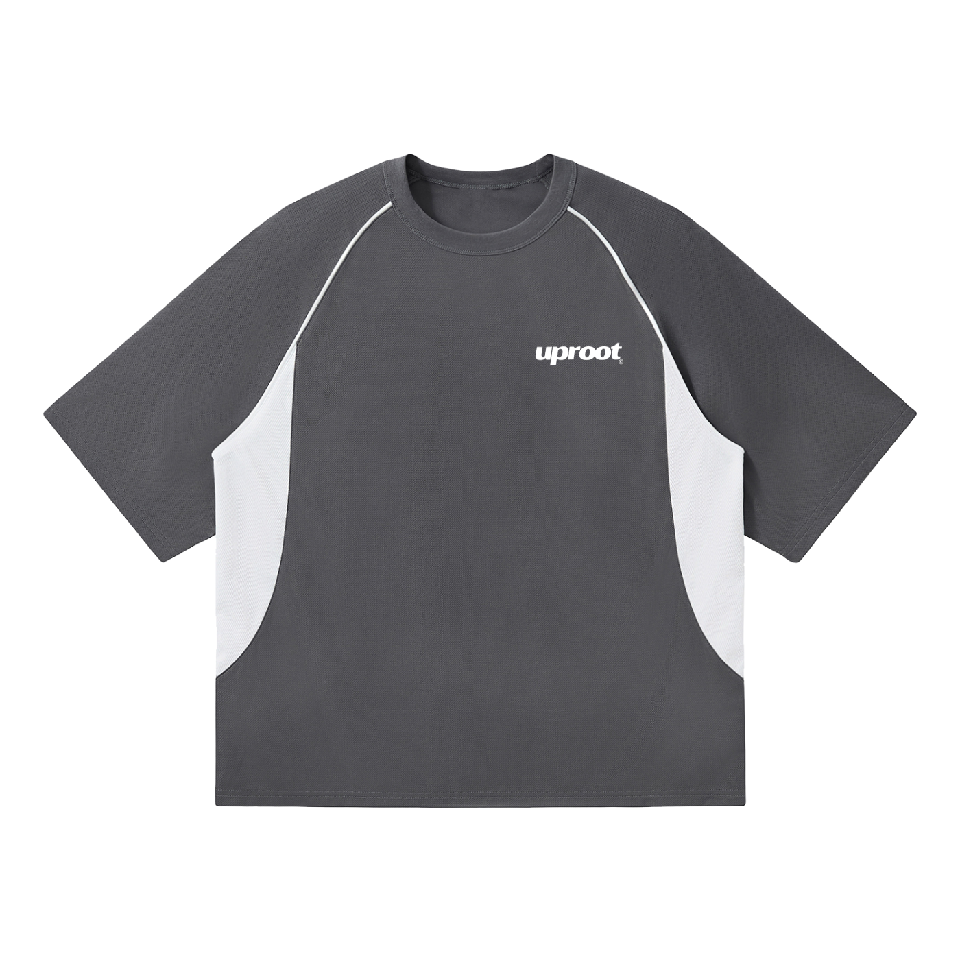 Contrast Piping Panel Raglan T-Shirt