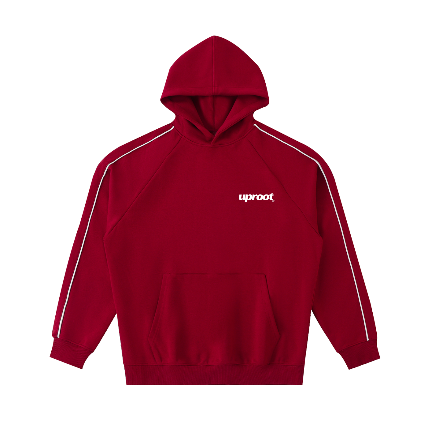 Contrast Piping Raglan Hoodie