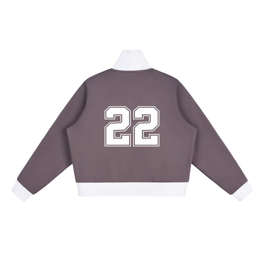 Contrast Side Stripe Fleece Track Jacket