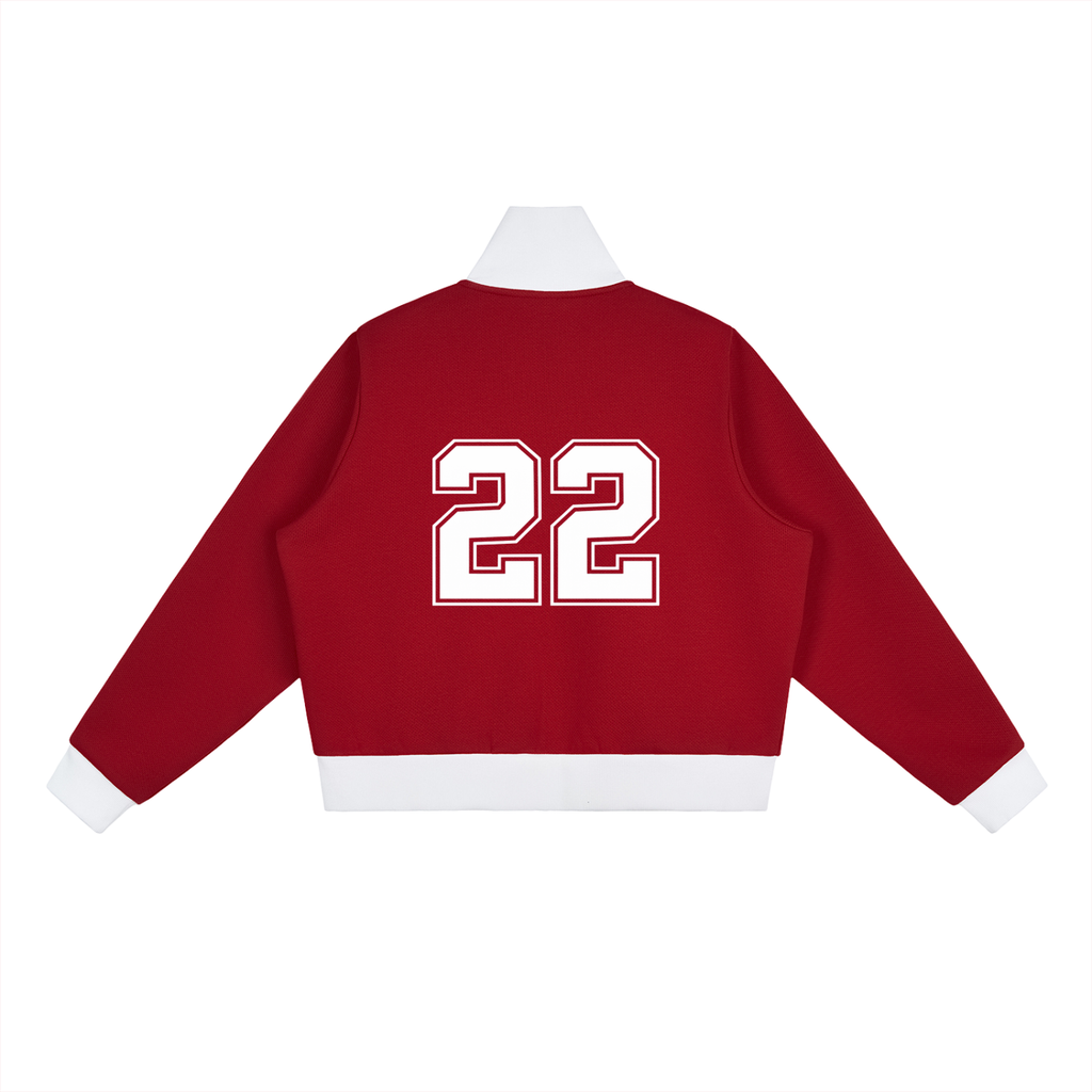 Contrast Side Stripe Fleece Track Jacket