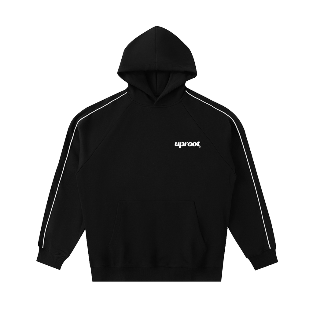 Contrast Piping Raglan Hoodie