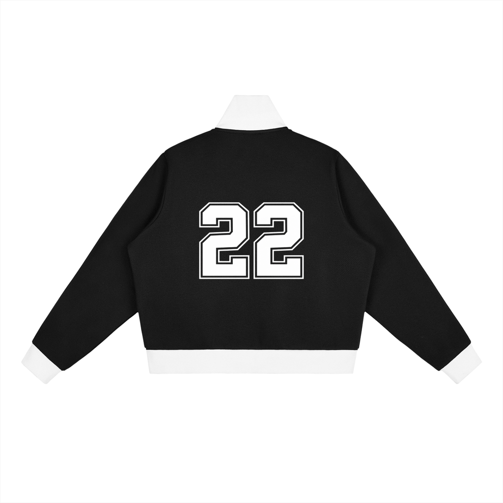 Contrast Side Stripe Fleece Track Jacket