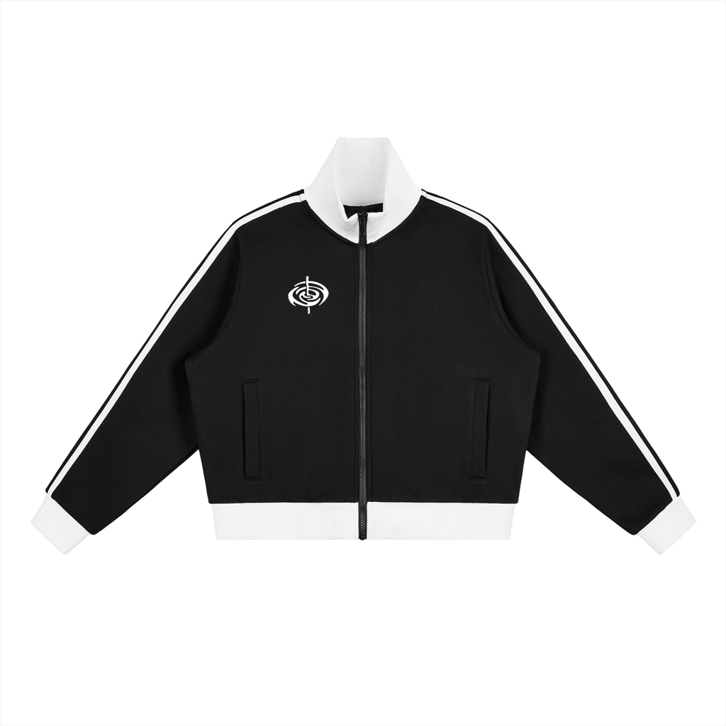 Contrast Side Stripe Fleece Track Jacket